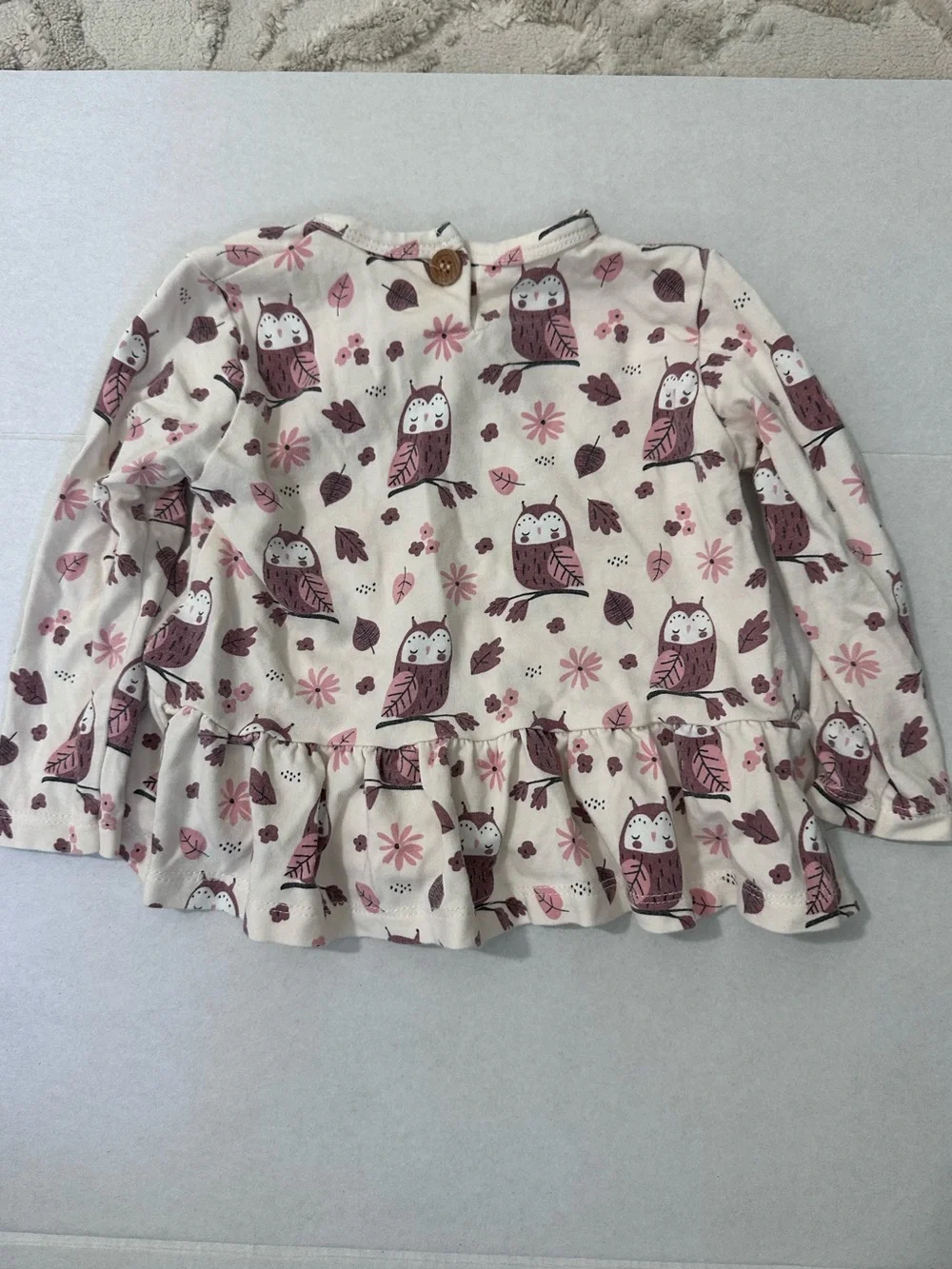 TESA BABE Hootie Owl Print Outfit 12-18 Months
